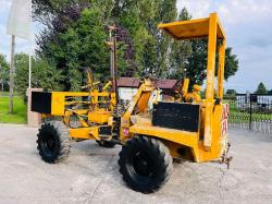 THWAITES ALL DRIVE 4WD DUMPER C/W HYDRAULIC POST DRIVER & PERKINS ENGINE *VIDEO*