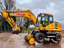 KOMATSU PW160ES-7K 4WD WHEELED EXCAVATOR C/W QUICK HITCH & RAILWAY GEAR *VIDEO*