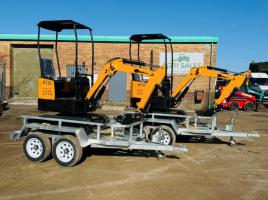 *NEW*JPC HT12 EXCAVATOR*CHOICE OF 2*C/W TWIN AXLE TRAILER*VIDEO*