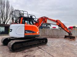DOOSAN DX140LCR TRACKED EXCAVATOR *YEAR 2016* C/W QUICK HITCH & PIPPED *VIDEO*