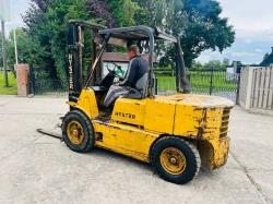 HYSTER DIESEL FORKLIFT C/W 2 STAGE MAST & PERKINS ENGINE *VIDEO*