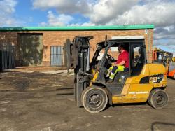CATERPILLAR DP45NT FORKLIFT*C/W FORK POSITIONER*YEAR 2014*VIDEO*