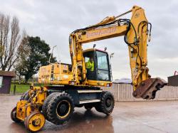 KOMATSU PW150ES-6K 4WD WHEELED EXCAVATOR C/W QUICK HITCH & RAILWAY GEAR *VIDEO*