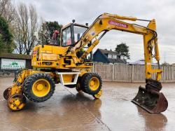 KOMATSU PW95R 4WD WHEELED EXCAVATOR C/W QUICK HITCH & RAILWAY GEAR *VIDEO*