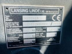 LINDE H25D-03 CONTAINER SPEC FORKLIFT*ONLY 3798 HOURS*VIDEO*
