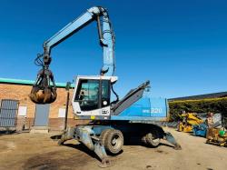 FUCHS MHL 320 HIGH RISE SCRAP HANDLER*C/W ROTATING SCRAP GRAB*VIDEO*