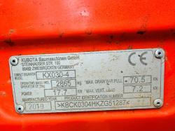 KUBOTA KX030-4 EXCAVATOR*C/W TILT BUCKET*2296 HOURS*YEAR 2019*VIDEO*