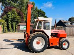 FINLAY F60 ROUGH TERRIAN FORKLIFT C/W TWO STAGE MAST *VIDEO*