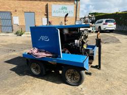 TOWABLE AIRCRAFT GROUND POWER UNIT*C/W 4 CYLINDER PERKINS ENGINE*VIDEO*
