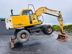 KOMATSU PW130ES 4WD WHEELED EXCAVATOR *C/W BUCKET *VIDEO*