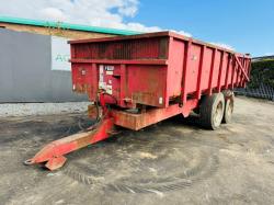 TRIFFITT 10 TONNE HYDRAULIC TIPPING TRAILER*C/W REAR BACKDOOR AND SHOOT*VIDEO*