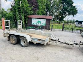 INDESPENSION TWIN AXLE PLANT TRAILER C/W FOLD DOWN LOADING RAMPS 