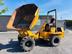 BENFORD 3 TONNE SWIVLE TIP DUMPER*VIDEO*