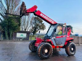 MANITOU 4WD TURBO TELEHANDLER C/W PALLET TINES *VIDEO*