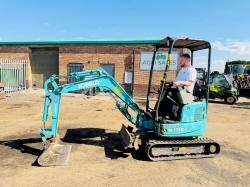 KOBELCO SK17SR-5 EXCAVATOR*YEAR 2016*C/E BUCKET*VIDEO*