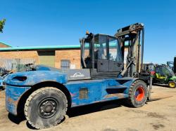 LINDE H160/02 FORKLIFT*C/W SIDE SHIFT*16 TONNE LIFT*VIDEO*