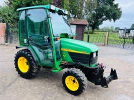 JOHN DEER 4110 4WD COMPACT TRACTOR C/W FULLY GLAZED CABIN & FRONT LINKAGE *VIDEO*