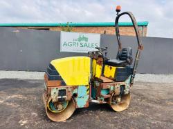 AMMANN AV12-2 VIBRATING DOUBLE DRUM ROLLER*C/W ROLL BAR*VIDEO*