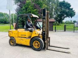 HYSTER DIESEL FORKLIFT C/W 2 STAGE MAST & PERKINS ENGINE *VIDEO*