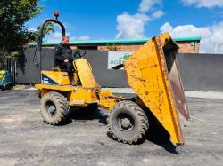 THWAITES MACH570 3 TONNE STRAIGHT TIP DUMPER*READING 1977 HOURS*VIDEO*