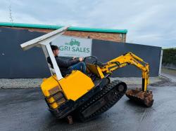 YANMAR B12 RUBBER TRACKED MINI EXCAVATOR*C/W 3 BUCKETS*VIDEO*
