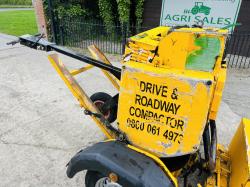 TEREX PEDESTRIAN ROLLER C/W SINGLE AXLE TRAILER 