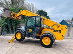 JCB 532-120 4WD TELEHANDLER *12 METERS, 7666 HOURS* C/W TINES & BUCKET *VIDEO*