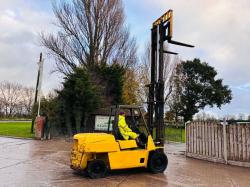 HYSTER DIESEL FORKLIFT C/W 2 STAGE MAST & PERKINS ENGINE *VIDEO*