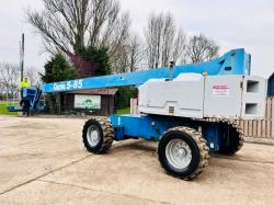 GENIE S85 AIREL PLATFORM * 85 FT WORKING HEIGHT * C/W HYDRAULIC PUSH OUT AXLES *VIDEO*