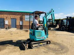 KOBELCO SK17SR-5 EXCAVATOR*YEAR 2016*C/E BUCKET*VIDEO*