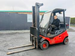 LINDE H20T-03 3 STAGE MASTED FORKLIFT*C/W SIDESHIFT*VIDEO*