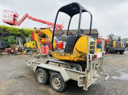 JCB 8014CTS EXCAVATOR*C/W DOUBLE AXLE PLANT TRAILER*YEAR 2010*VIDEO*