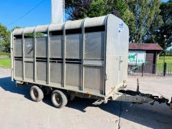 IFOR WILLIAMS TWIN AXLE CATTLE BOX C/W PARTIONING *VIDEO*