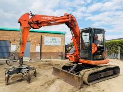 HITACHI EX75UR EXCAVATOR*C/W 5 TINE SCRAP GRAB*VIDEO*