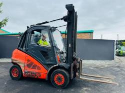 LINDE H40D 2 STAGE MASTED FORKLIFT*YEAR 2008*C/W ROTATING TINES*VIDEO*