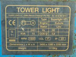 VT1 LIGHTING TOWER *C/W 3 CYLINDER KUBOTA ENGINE*VIDEO*