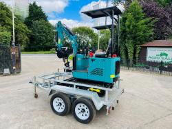UNUSED JPC PC10 EXCAVATOR * YEAR 2023, CHOICE OF 2* C/W TWIN AXLE TRAILER*VIDEO*