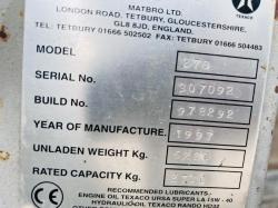 MATBRO TS270 4WD TELEHANDLER C/W JOYSTICK CONTROL & PALLET TINES *VIDEO*
