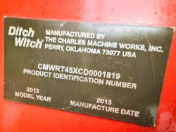 DITCH WITCH RT45 4WD TRENCHER*C/W BLADE*YEAR 2013*VIDEO*