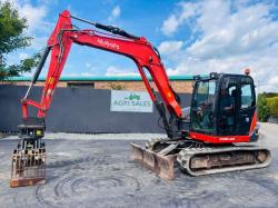 KUBOTA KX080-4A2 EXCAVATOR* YEAR 2021*C/W SELECTOR GRAB*VIDEO*