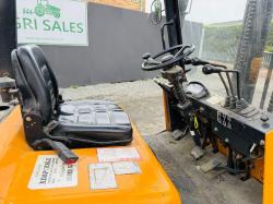 SAMSUNG 2 STAGE MASTED FORKLIFT*C/W YANMAR ENGINE*VIDEO*