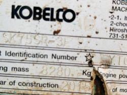 KOBELCO SK75SR-3E EXCAVATOR *YEAR 2015, 5578 HOURS* C/W BOGG MASTER TRACKS *VIDEO*