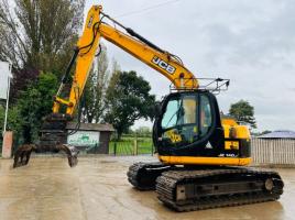 JCB JZ140 EXCAVATOR *ZERO SWING, YEAR 2012, 8804 HOURS* C/W SELECTOR GRAB *VIDEO*