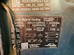LINDE H50D-02 FORKLIFT*C/W PALLET TINES*YEAR 2017*VIDEO*