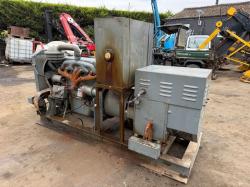 BRUSH STATIONARY GENERATOR*C/W 6 CYLINDER ENGINE*VIDEO*