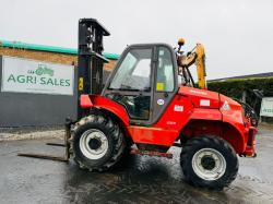 MANITOU M30-4 3 STAGE MASTED FORKLIFT*YEAR 2014*C/W PALLET TINES*VIDEO*
