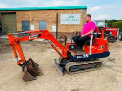 KUBOTA KH-35 MINI EXCAVATOR*C/W SELECTION OF BUCKETS*VIDEO*