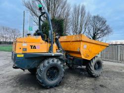 TEREX TA6 4WD DUMPER * YEAR 2015 * C/W ROLE BAR *VIDEO*