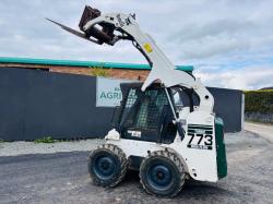 BOBCAT 773 HIGH LIFT TURBO SKIDSTEER*C/W PALLET TINES*VIDEO*