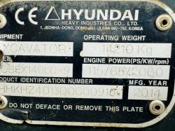 HYUNDAI ROBEX 140LCM-9 EXCAVATOR*C/W 2 BUCKETS*YEAR 2014*VIDEO*